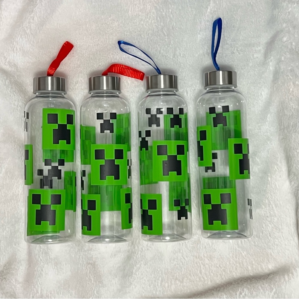 Minecraft Creeper Water Bottles with Strap